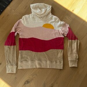 Faherty sunset stripe organic hoodie